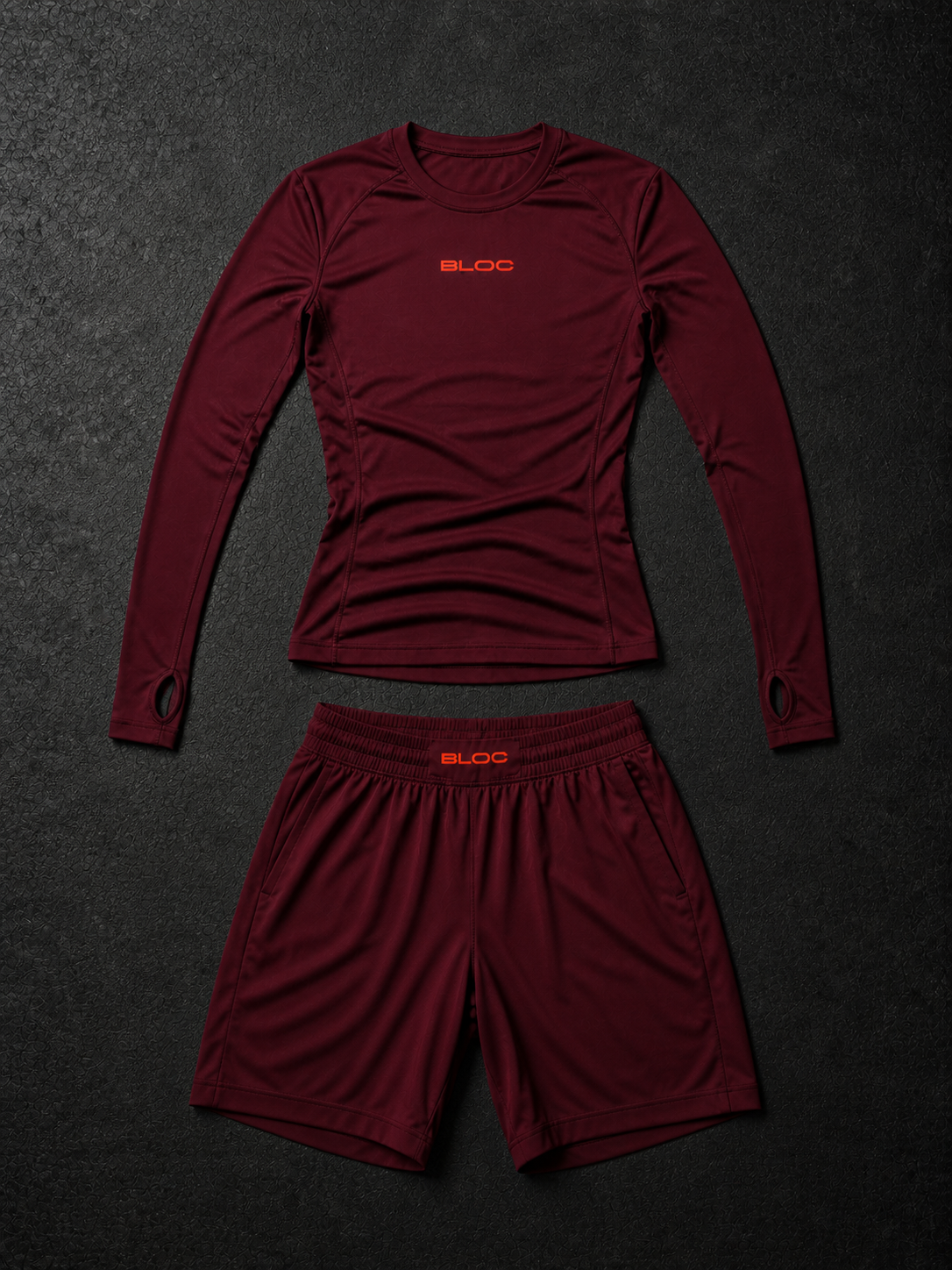 Ensemble Long Sleeve + Short Black Cherry